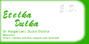 etelka dulka business card
